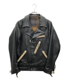 WEST RIDE CYCLE TOGS（ウエストライドサイクルトグス）の古着「レザーライダースジャケット」｜ブラック