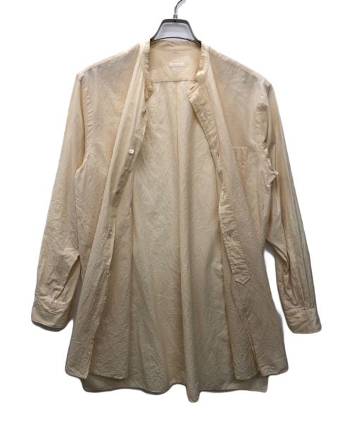 COMOLI（コモリ）COMOLI (コモリ) ノーカラーシャツ ベージュ サイズ:2の古着・服飾アイテム