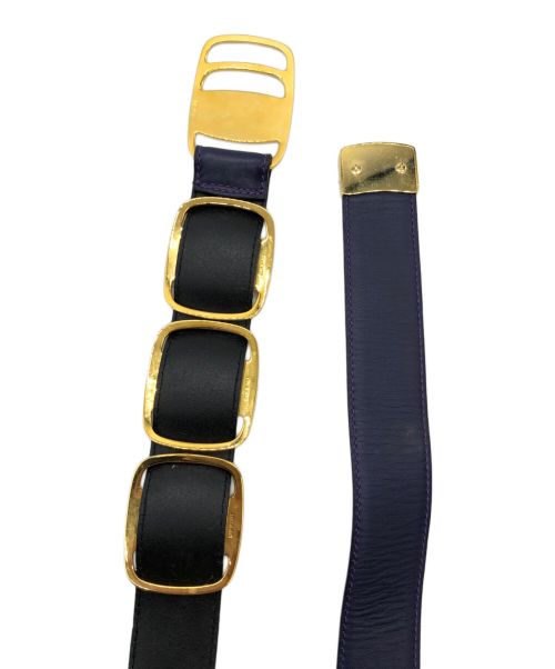 Salvatore Ferragamo（サルヴァトーレ フェラガモ）Salvatore Ferragamo (サルヴァトーレ フェラガモ) ベルト ネイビーの古着・服飾アイテム