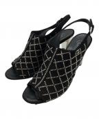 CHANELシャネル）の古着「ストラップサンダル」｜ブラック