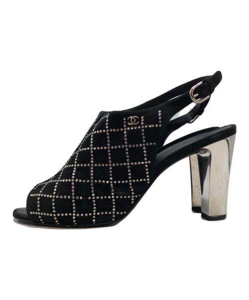CHANEL（シャネル）CHANEL (シャネル) ストラップサンダル ブラック サイズ:38Cの古着・服飾アイテム