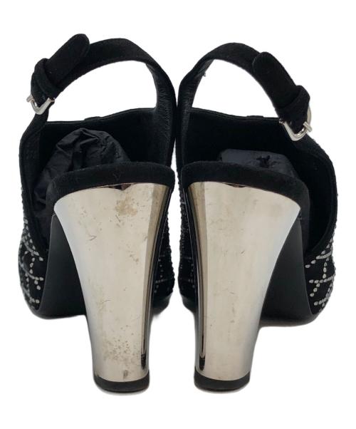 CHANEL（シャネル）CHANEL (シャネル) ストラップサンダル ブラック サイズ:38Cの古着・服飾アイテム