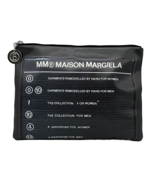 MM6 Maison Margiela（エムエムシックスメゾンマルジェラ）MM6 Maison Margiela (エムエムシックス メゾンマルジェラ) クラッチポーチ ブラックの古着・服飾アイテム