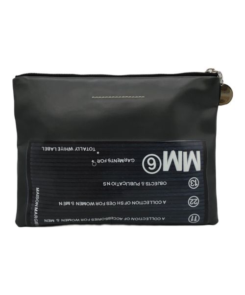 MM6 Maison Margiela（エムエムシックスメゾンマルジェラ）MM6 Maison Margiela (エムエムシックス メゾンマルジェラ) クラッチポーチ ブラックの古着・服飾アイテム