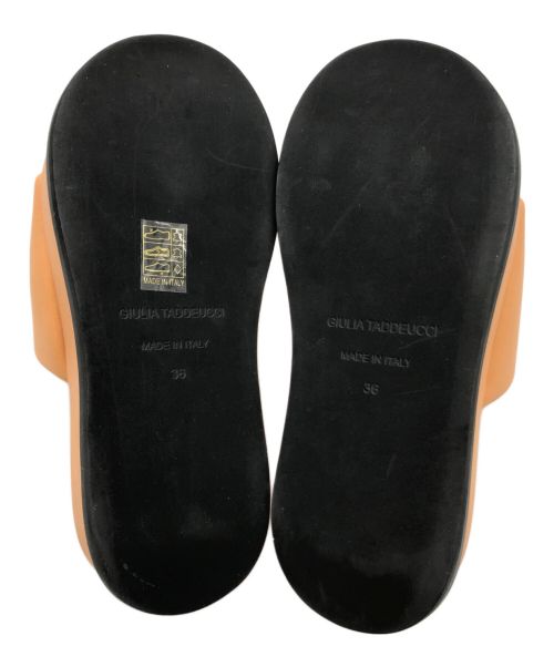 GIULIA TADDEUCCI（ジュリアタデウチ）GIULIA TADDEUCCI (ジュリアタデウチ) プラットフォームサンダル ペールオレンジ サイズ:36の古着・服飾アイテム