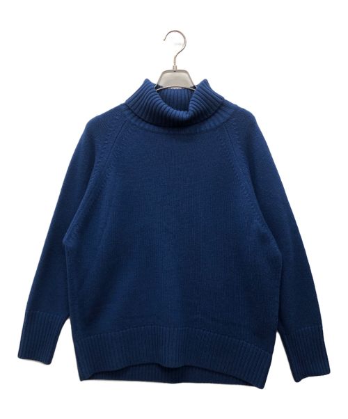 23区 MY STANDARD（ニジュウサンク）23区 MY STANDARD (ニジュウサンク) ウールカシミヤブレンドバルキー タートルネック ニット ブルー サイズ:38の古着・服飾アイテム