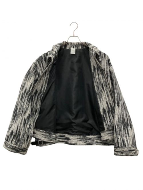 Casper John（キャスパージョン）Casper John (キャスパージョン) ジップアップジャケット ブラック×ホワイト サイズ:Mの古着・服飾アイテム