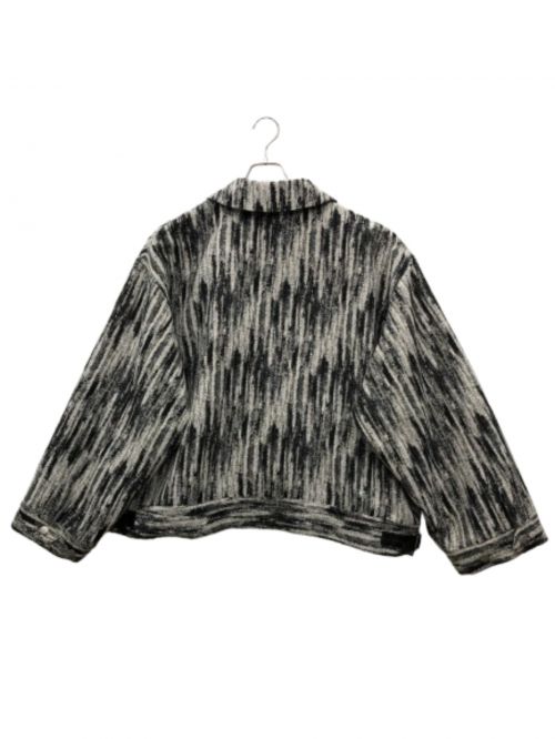 Casper John（キャスパージョン）Casper John (キャスパージョン) ジップアップジャケット ブラック×ホワイト サイズ:Mの古着・服飾アイテム