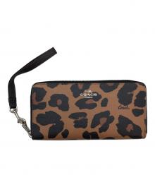 COACH（コーチ）の古着「ラウンドファスナー財布」｜ブラウン×ブラック