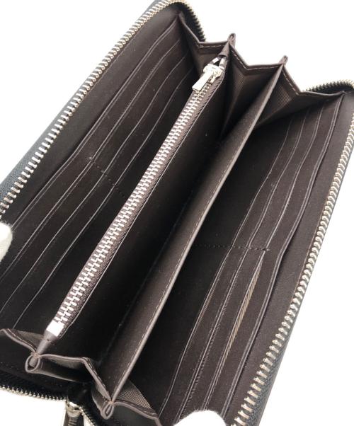 COACH（コーチ）COACH (コーチ) ラウンドファスナー財布 ブラウン×ブラックの古着・服飾アイテム