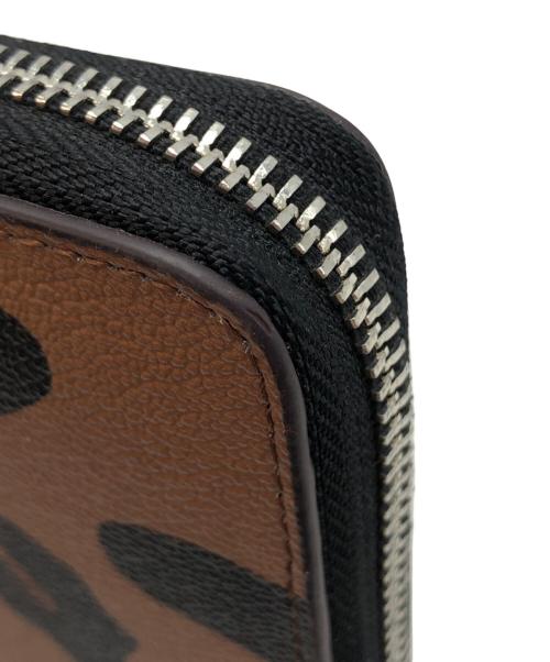 COACH（コーチ）COACH (コーチ) ラウンドファスナー財布 ブラウン×ブラックの古着・服飾アイテム