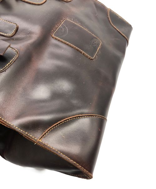 TIDING（タイディング）TIDING (タイディング) レザーボストンバッグ ブラウンの古着・服飾アイテム