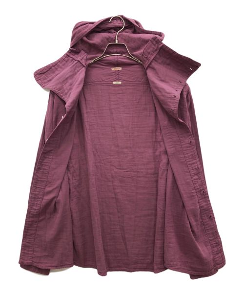 KAPITAL（キャピタル）KAPITAL (キャピタル) フーディーシャツ パープル サイズ:2の古着・服飾アイテム