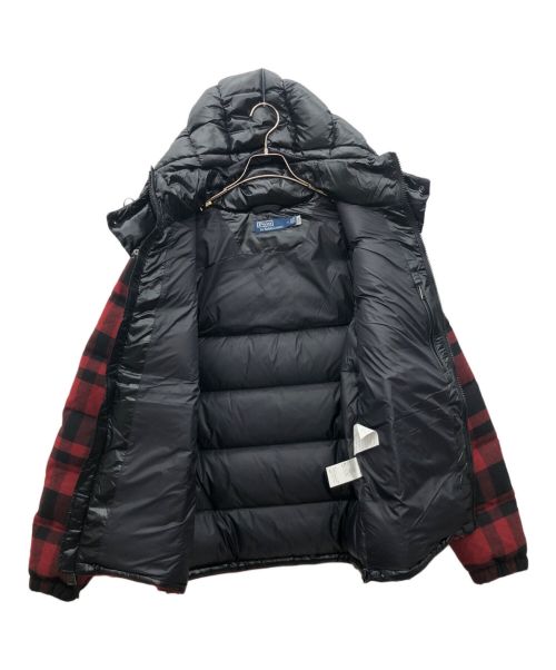 POLO RALPH LAUREN（ポロ・ラルフローレン）POLO RALPH LAUREN (ポロ・ラルフローレン) チェック パデッドジャケット レッド×ブラック サイズ:Mの古着・服飾アイテム