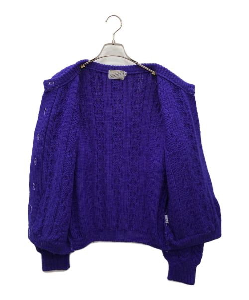 Kerry Traditions（ケリートラディションズ）Kerry Traditions (ケリートラディションズ) ニットカーディガン パープル サイズ:XSの古着・服飾アイテム