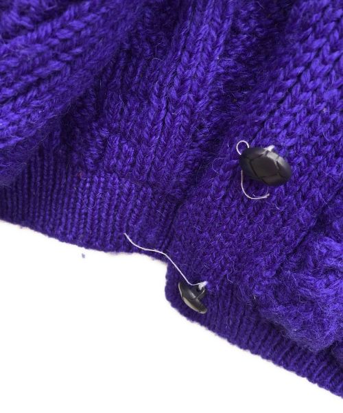 Kerry Traditions（ケリートラディションズ）Kerry Traditions (ケリートラディションズ) ニットカーディガン パープル サイズ:XSの古着・服飾アイテム