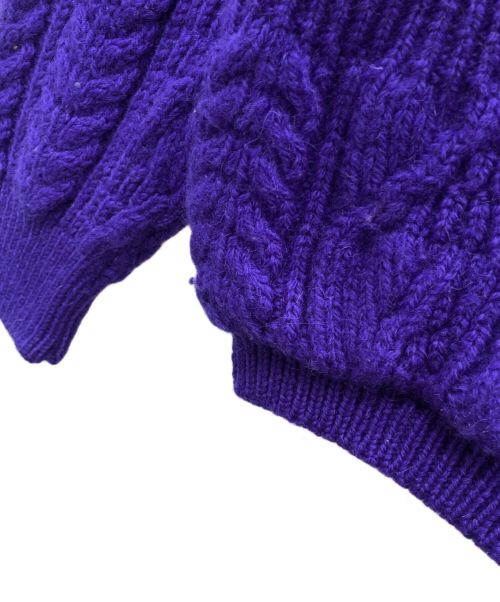 Kerry Traditions（ケリートラディションズ）Kerry Traditions (ケリートラディションズ) ニットカーディガン パープル サイズ:XSの古着・服飾アイテム