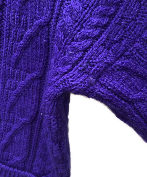 Kerry Traditions（ケリートラディションズ）Kerry Traditions (ケリートラディションズ) ニットカーディガン パープル サイズ:XSの古着・服飾アイテム