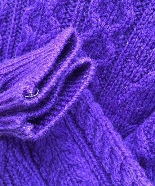 Kerry Traditions（ケリートラディションズ）Kerry Traditions (ケリートラディションズ) ニットカーディガン パープル サイズ:XSの古着・服飾アイテム