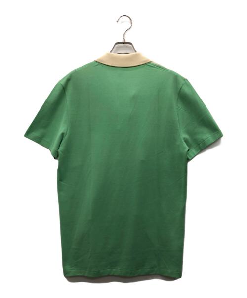 LACOSTE（ラコステ）LACOSTE (ラコステ) フロントパネルボーダーポロシャツ イエロー×グリーン サイズ:4 未使用品の古着・服飾アイテム