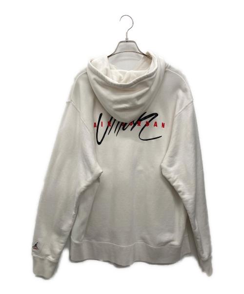 NIKE JORDAN BRAND（ナイキ ジョーダン ブランド）NIKE JORDAN BRAND (ナイキ ジョーダン ブランド) プルオーバーパーカー ホワイト サイズ:Lの古着・服飾アイテム