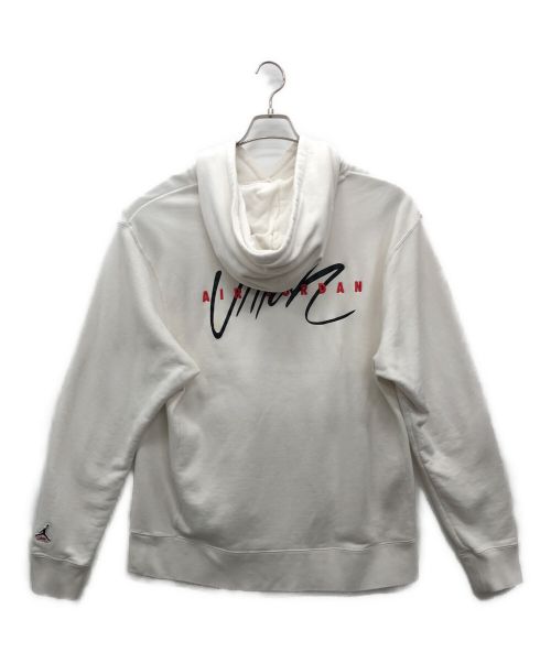 NIKE JORDAN BRAND（ナイキ ジョーダン ブランド）NIKE JORDAN BRAND (ナイキ ジョーダン ブランド) プルオーバーパーカー ホワイト サイズ:Lの古着・服飾アイテム