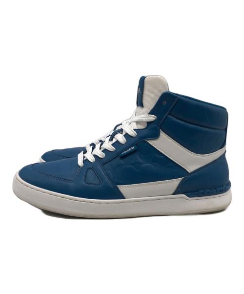 COACH（コーチ）COACH (コーチ) ハイカットスニーカー ブルー サイズ:42の古着・服飾アイテム