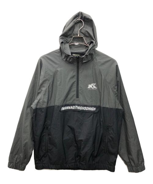 BACK CHANNEL（バックチャンネル）BACK CHANNEL (バックチャンネル) ナイロン アノラック ジャケット ブラック サイズ:Lの古着・服飾アイテム