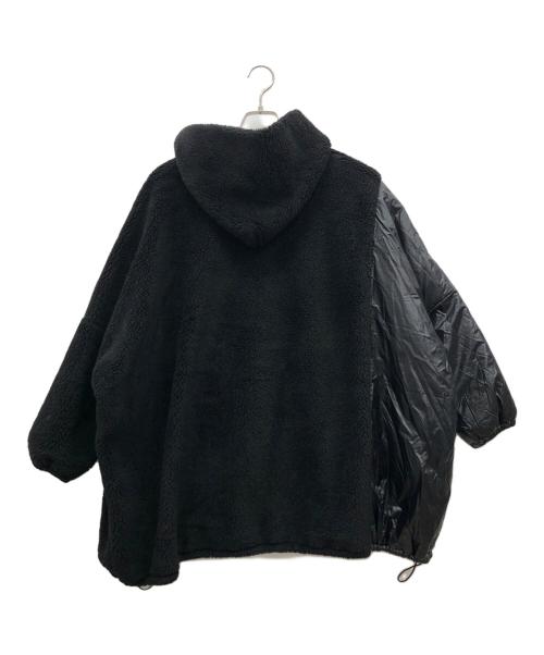 β（ベータ）β (ベータ) トスカーナボア×タフタ ニットポケット付きパーカ ブラック サイズ:Mの古着・服飾アイテム