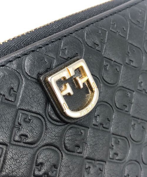FURLA（フルラ）FURLA (フルラ) ラウンドファスナー財布 ブラックの古着・服飾アイテム