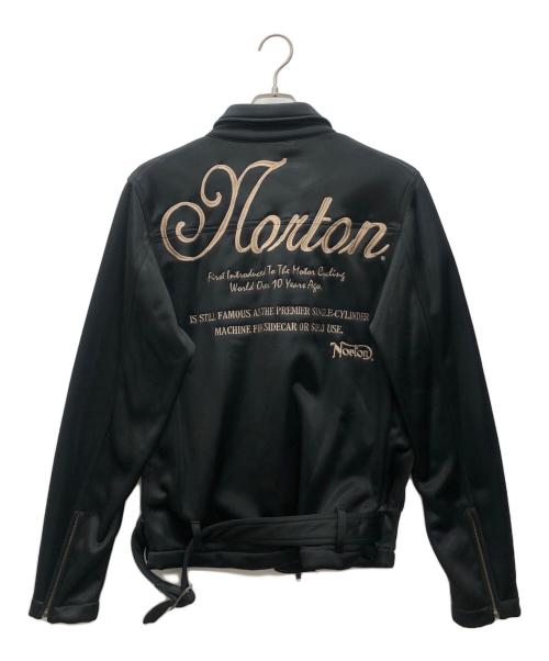 Norton（ノートン）Norton (ノートン) ダブルライダースジャケット ブラック サイズ:Lの古着・服飾アイテム