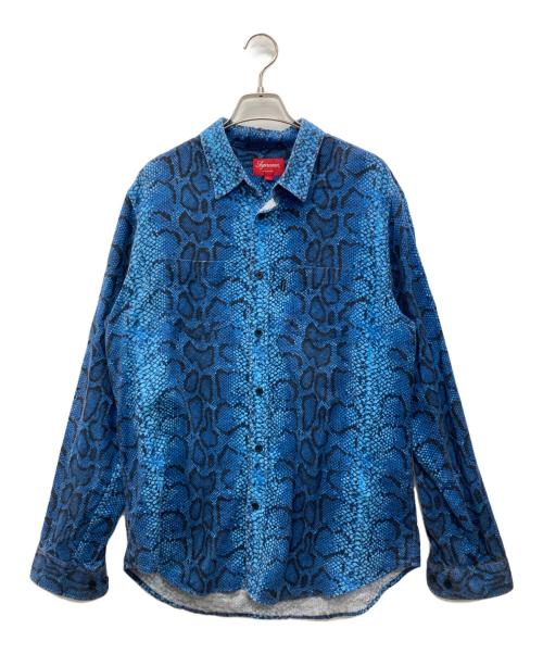 SUPREME（シュプリーム）Supreme (シュプリーム) 総柄シャツ ブルー サイズ:Lの古着・服飾アイテム