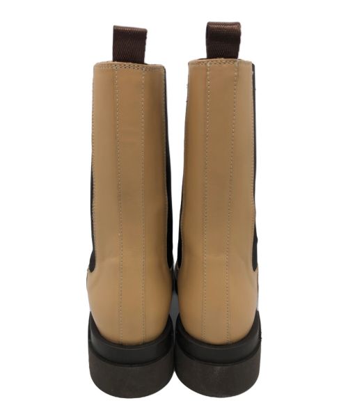 Carmens（カルメンズ）Carmens (カルメンズ) TOMORROW LAND (トゥモローランド) サイドゴアラバーブーツ ベージュ サイズ:38の古着・服飾アイテム