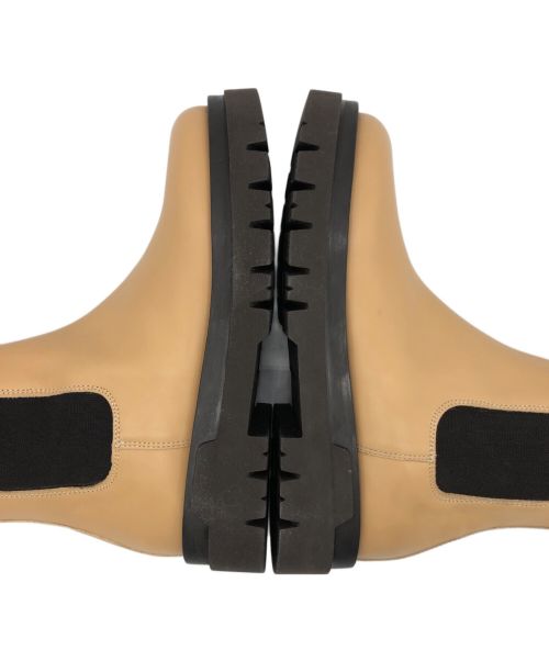 Carmens（カルメンズ）Carmens (カルメンズ) TOMORROW LAND (トゥモローランド) サイドゴアラバーブーツ ベージュ サイズ:38の古着・服飾アイテム