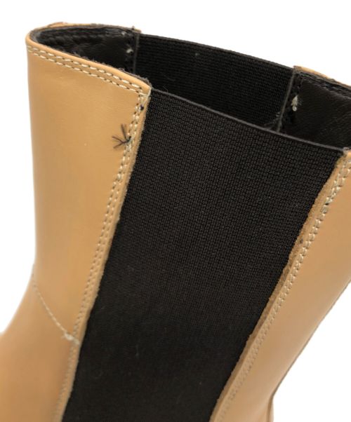 Carmens（カルメンズ）Carmens (カルメンズ) TOMORROW LAND (トゥモローランド) サイドゴアラバーブーツ ベージュ サイズ:38の古着・服飾アイテム