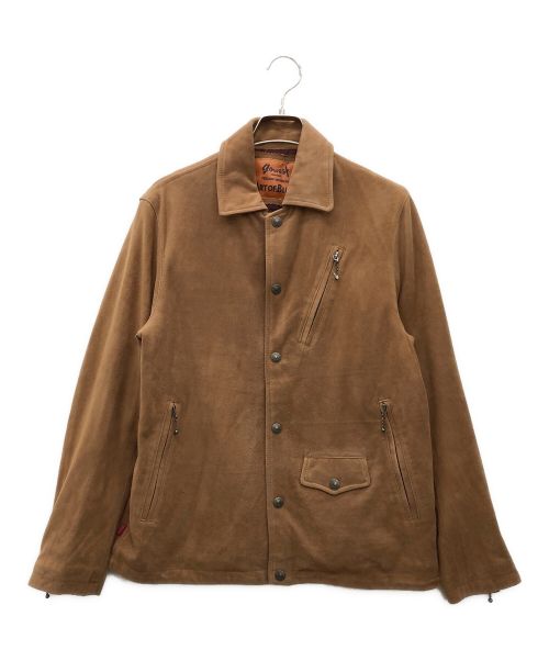 GOWEST（ゴーウェスト）GOWEST (ゴーウェスト) ダブルライダースジャケット ブラウン サイズ:Sの古着・服飾アイテム