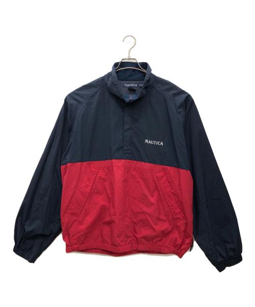 NAUTICA（ノーティカ）NAUTICA (ノーティカ) ナイロンジャケット レッド×ブルー サイズ:XLの古着・服飾アイテム