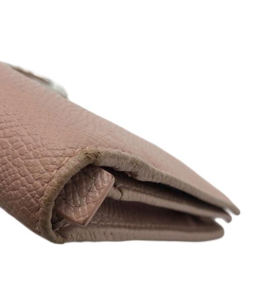 BVLGARI（ブルガリ）BVLGARI (ブルガリ) ロゴクリップレザー長財布 ピンクの古着・服飾アイテム