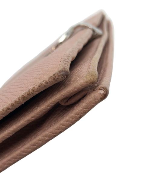 BVLGARI（ブルガリ）BVLGARI (ブルガリ) ロゴクリップレザー長財布 ピンクの古着・服飾アイテム