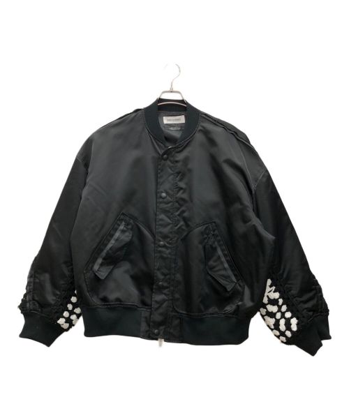 DISCOVERED（ディスカバード）DISCOVERED (ディスカバード) CROCHET SLEEVE MA-1 ブラック サイズ:3の古着・服飾アイテム