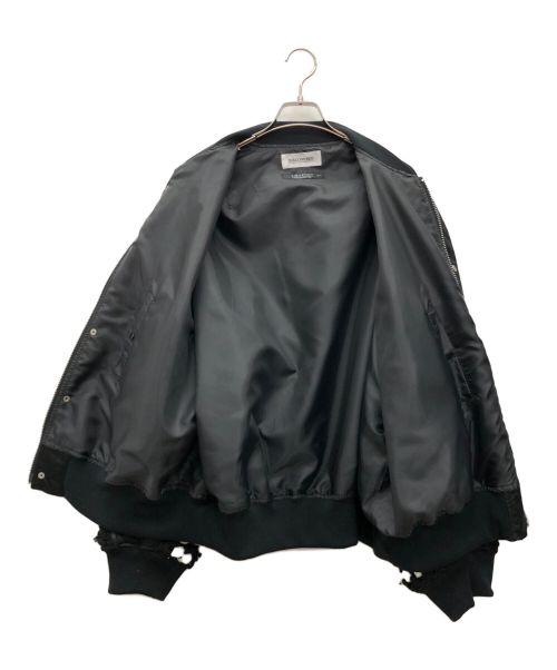 DISCOVERED（ディスカバード）DISCOVERED (ディスカバード) CROCHET SLEEVE MA-1 ブラック サイズ:3の古着・服飾アイテム