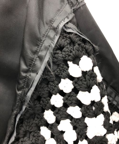 DISCOVERED（ディスカバード）DISCOVERED (ディスカバード) CROCHET SLEEVE MA-1 ブラック サイズ:3の古着・服飾アイテム