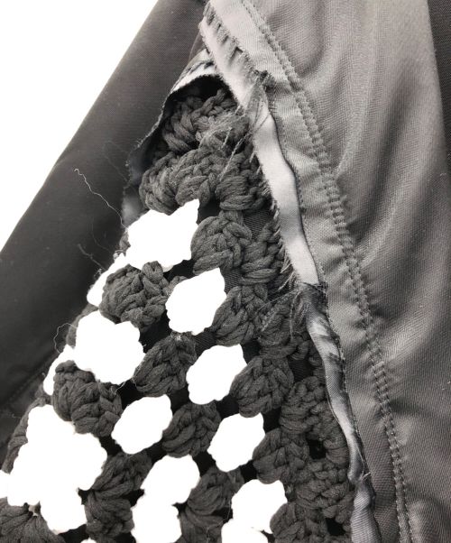 DISCOVERED（ディスカバード）DISCOVERED (ディスカバード) CROCHET SLEEVE MA-1 ブラック サイズ:3の古着・服飾アイテム