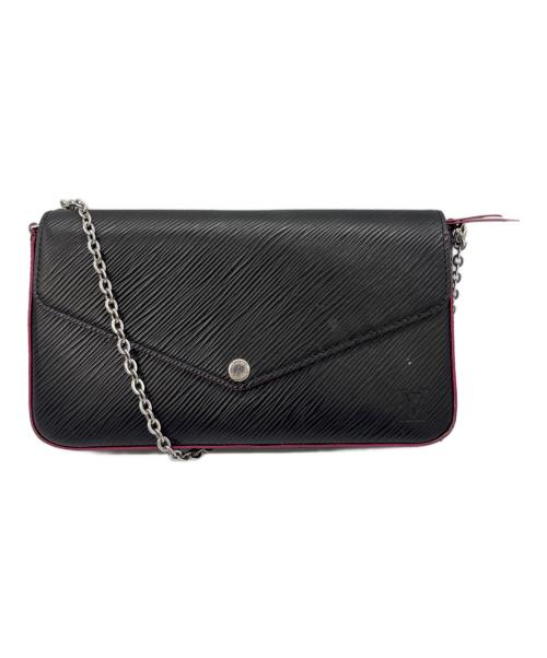 LOUIS VUITTON（ルイ ヴィトン）LOUIS VUITTON (ルイ ヴィトン) ポシェット ブラック×ピンクの古着・服飾アイテム