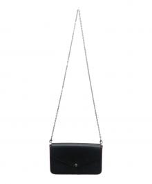 LOUIS VUITTON（ルイ ヴィトン）の古着「ショルダーウォレット」｜ブラック×ピンク