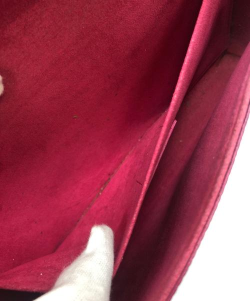 LOUIS VUITTON（ルイ ヴィトン）LOUIS VUITTON (ルイ ヴィトン) ショルダーウォレット ブラック×ピンクの古着・服飾アイテム