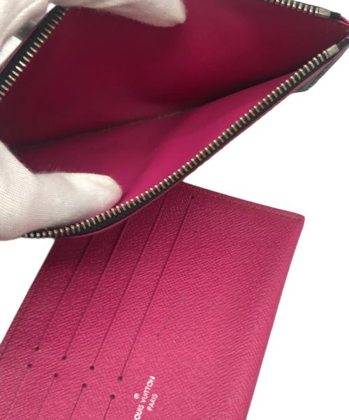 LOUIS VUITTON（ルイ ヴィトン）LOUIS VUITTON (ルイ ヴィトン) ショルダーウォレット ブラック×ピンクの古着・服飾アイテム