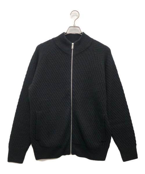 MACKINTOSH LONDON（マッキントッシュ ロンドン）MACKINTOSH LONDON (マッキントッシュ ロンドン) ロービングウールフルジップニット ブラック サイズ:L 未使用品の古着・服飾アイテム