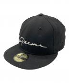 New Era×SUPREMEニューエラ×シュプリーム）の古着「キャップ」｜ブラック