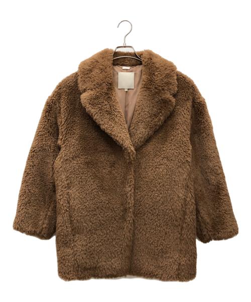自由区（ジユウク）自由区 (ジユウク) TEDDY ボアコート ブラウン サイズ:38の古着・服飾アイテム